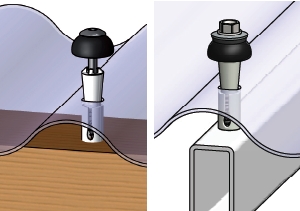 Innovation in the manner of fixing corrugated panels